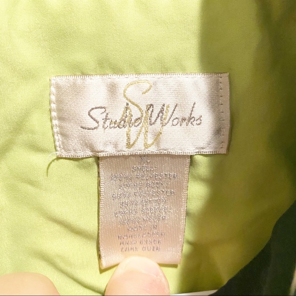 Vintage lime green navy windbreaker - Picture 2 of 5